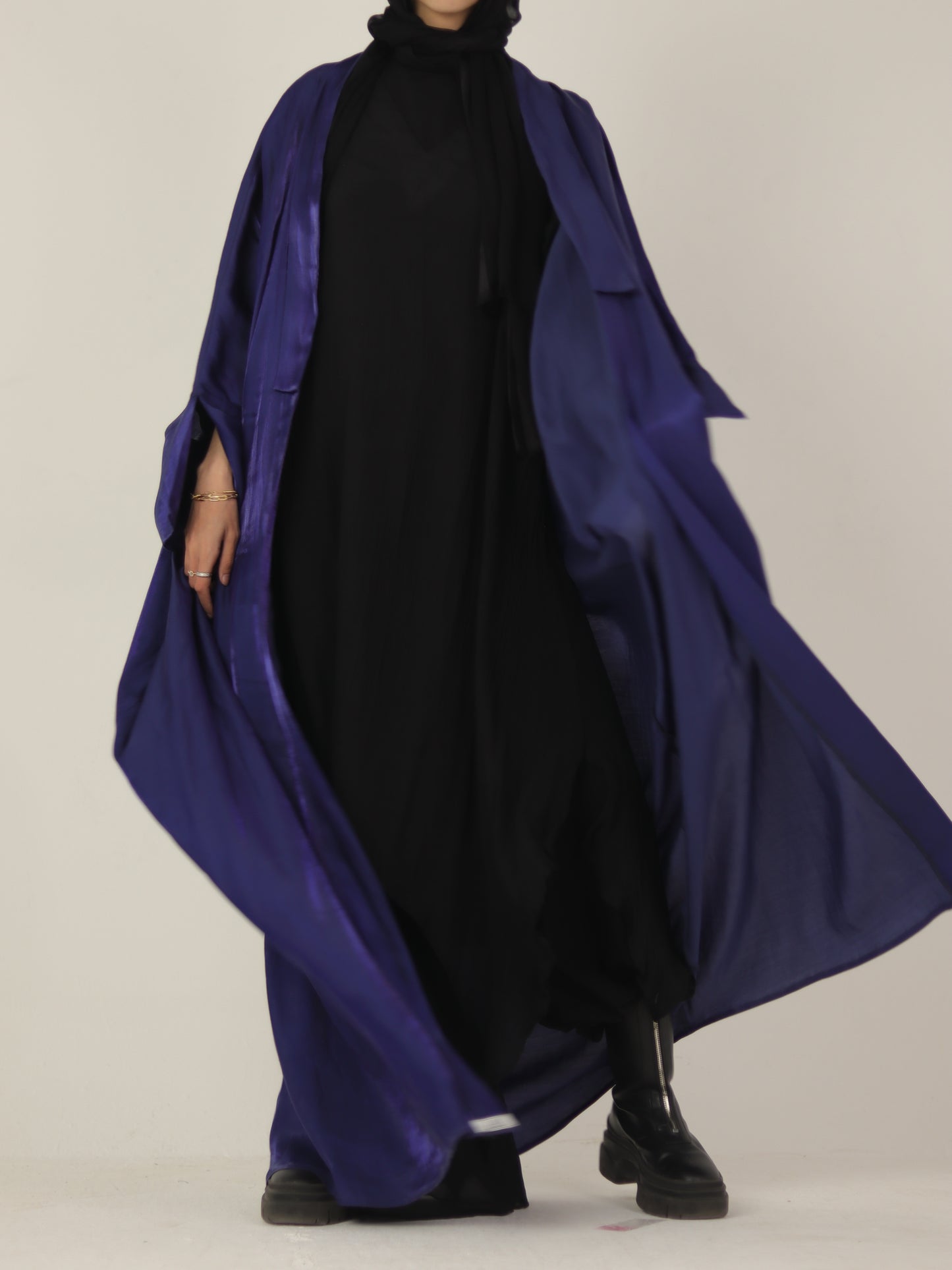 Royal Blue Shimmery Abaya