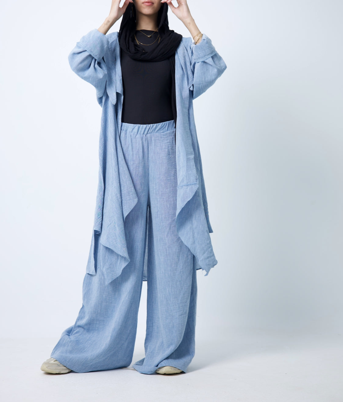 Baby Blue Linen Set