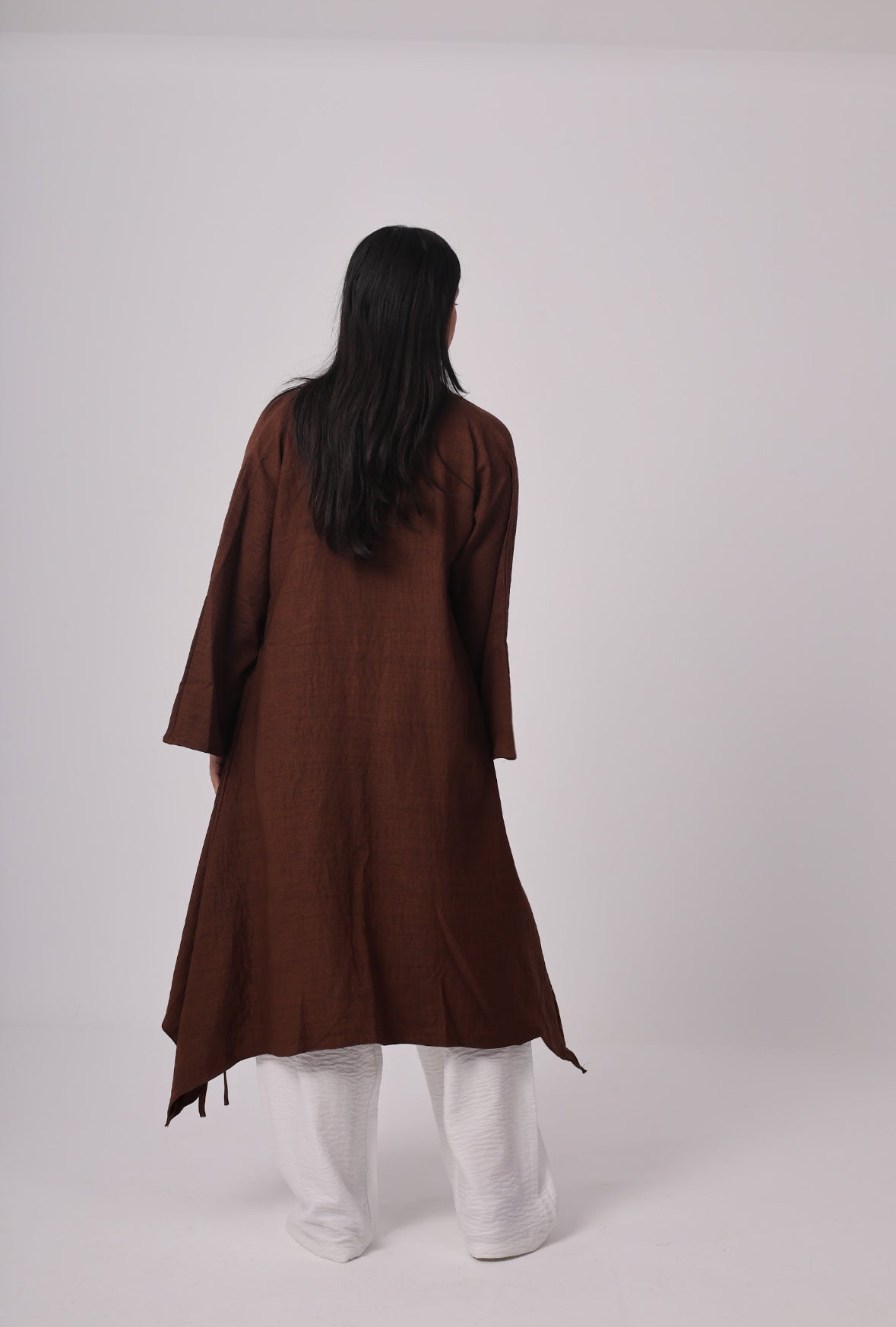 Asymmetrical Blouse - Brown