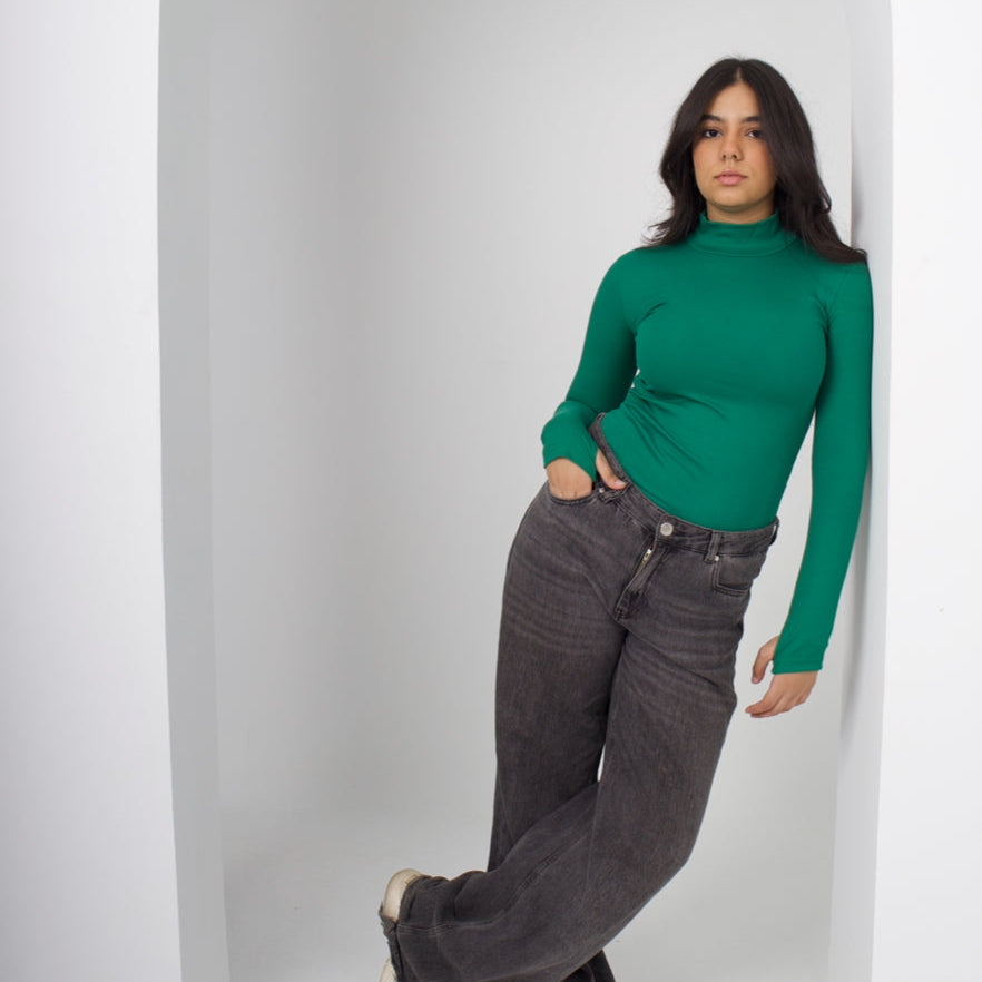 Green Turtle Neck