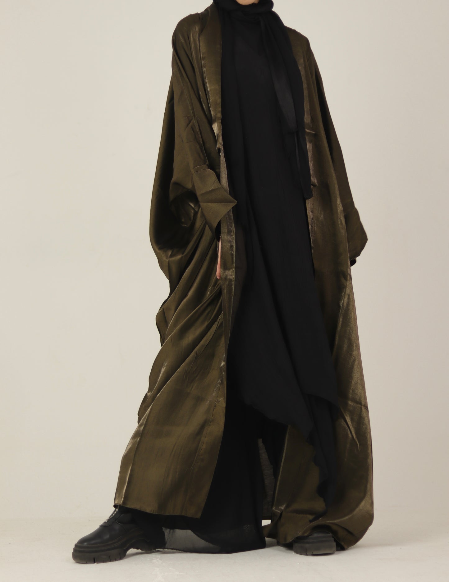 Olive Shimmery Abaya