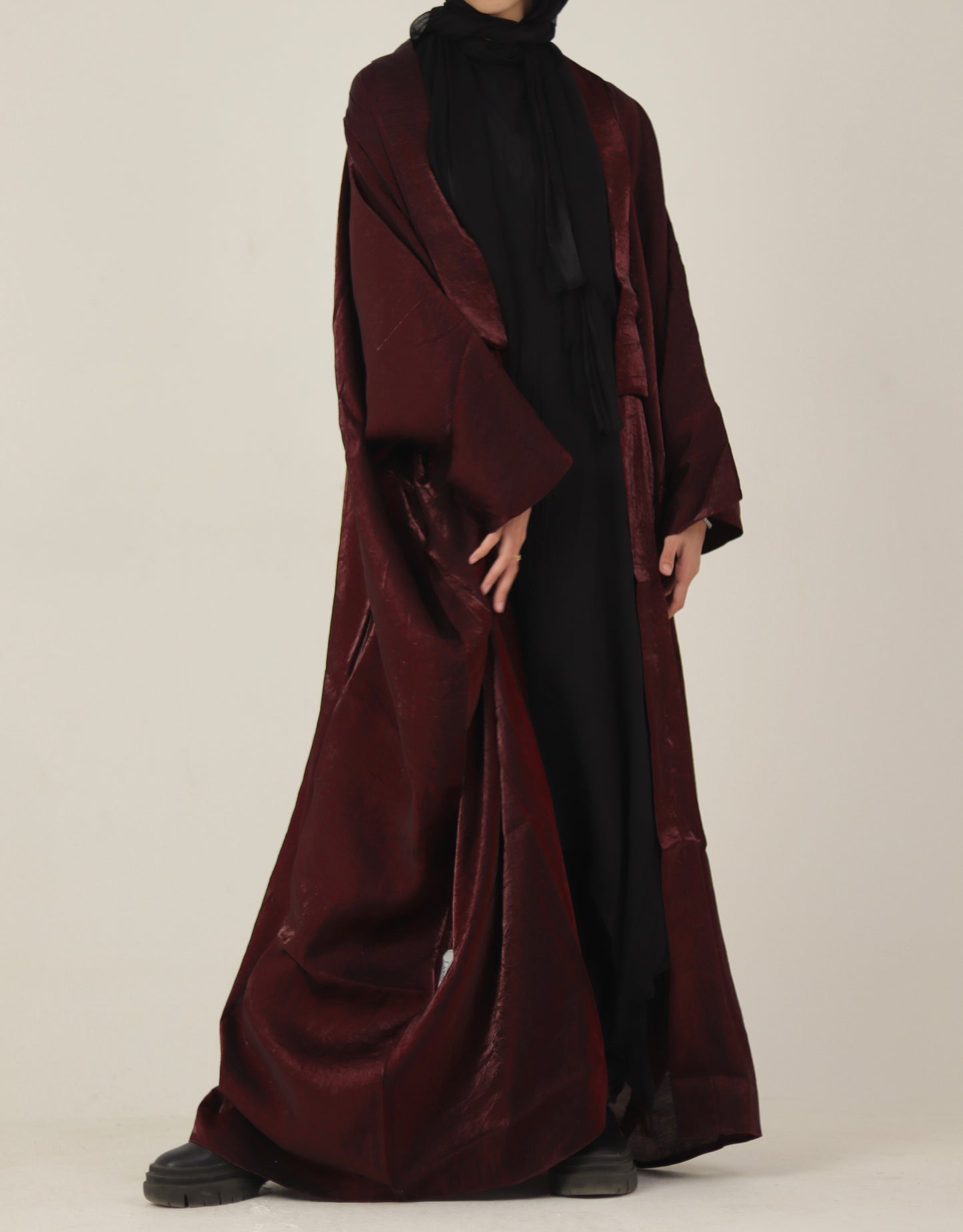 Red Shimmery Abaya