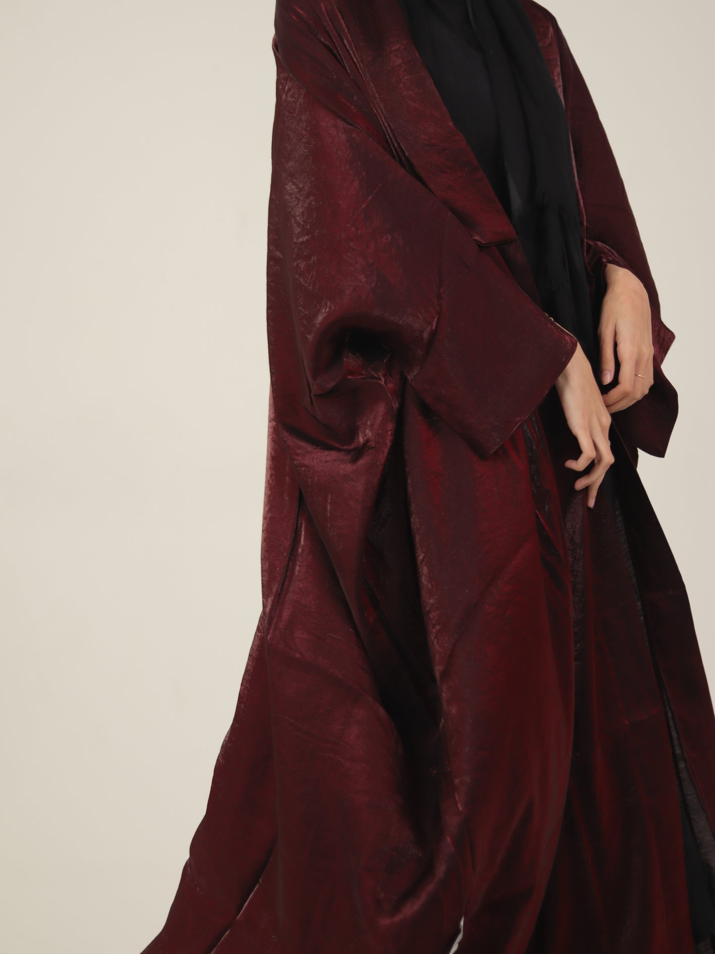 Red Shimmery Abaya