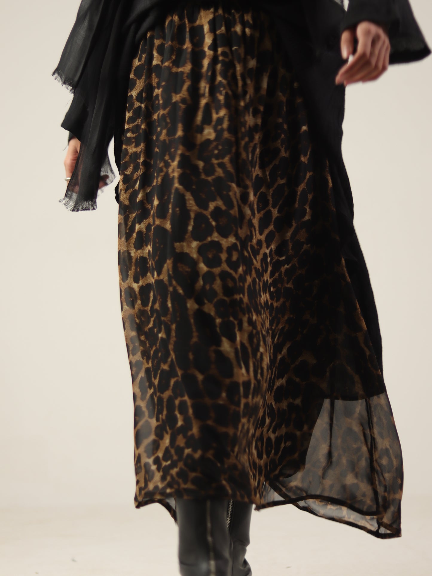 Leopard print skirt