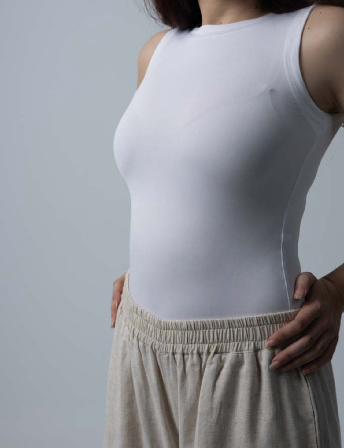 Round Neck Sculpt Top