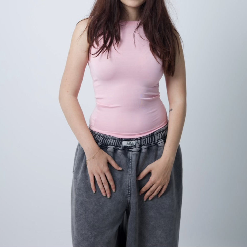 Round Neck Sculpt Top