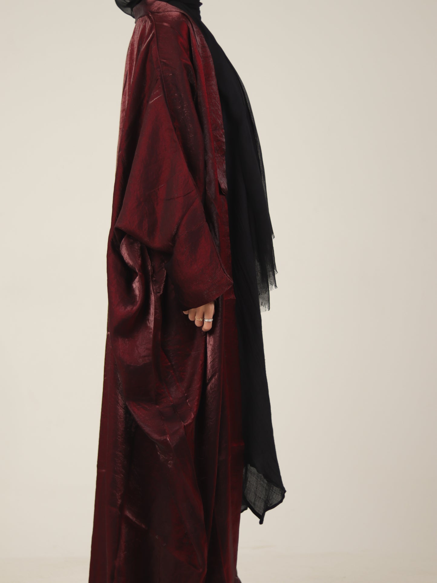 Red Shimmery Abaya