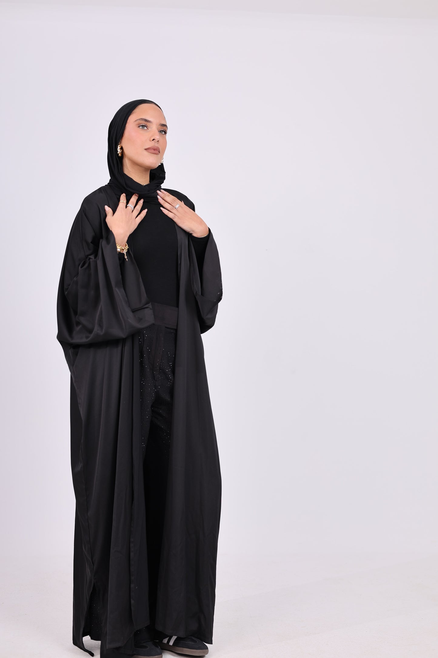Basic Silk Black Abaya