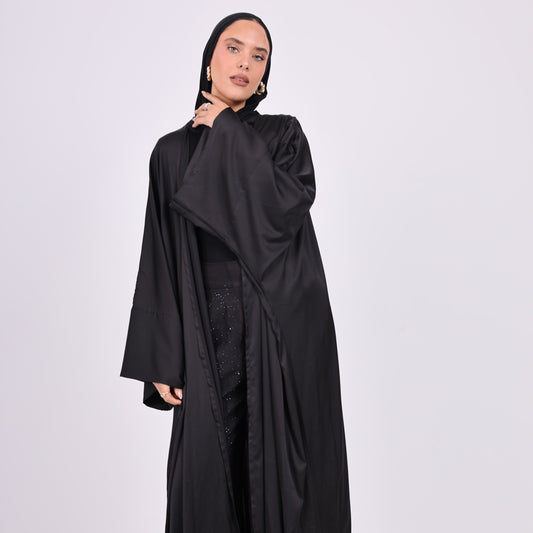 Basic Silk Black Abaya