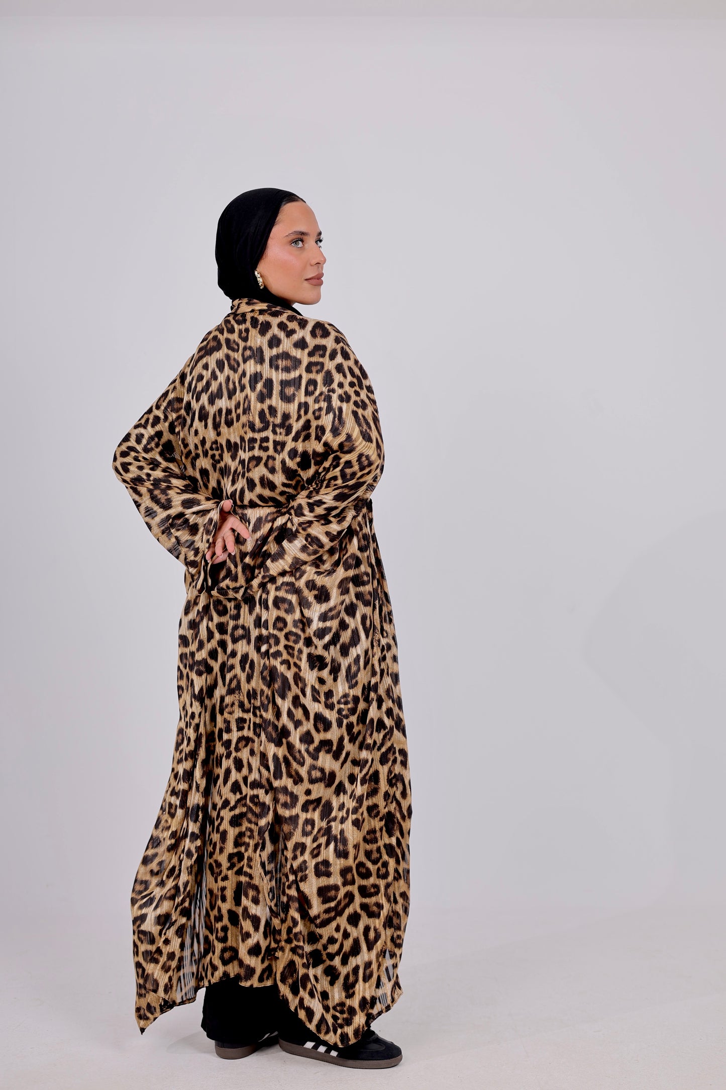 Leopard print kimono