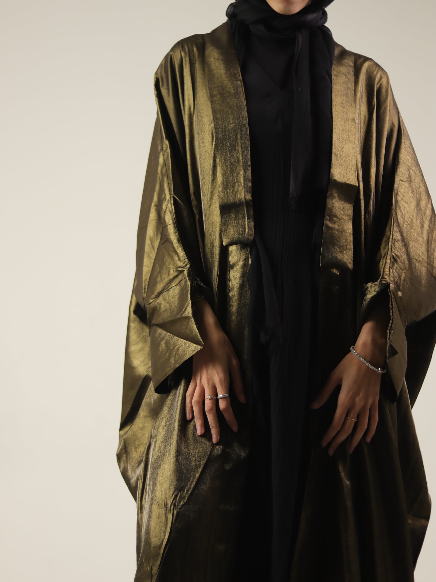 Olive Shimmery Abaya