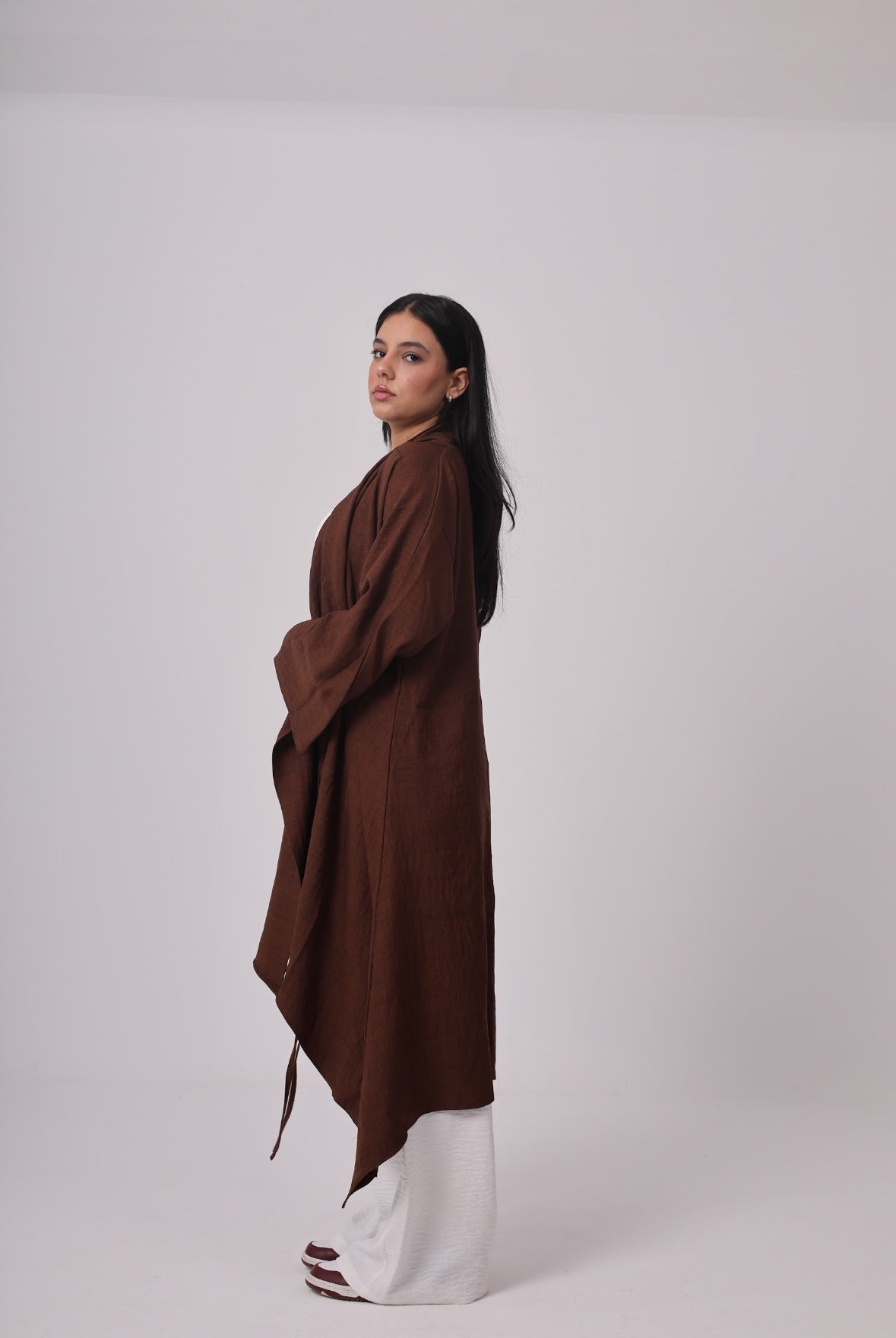 Asymmetrical Blouse - Brown