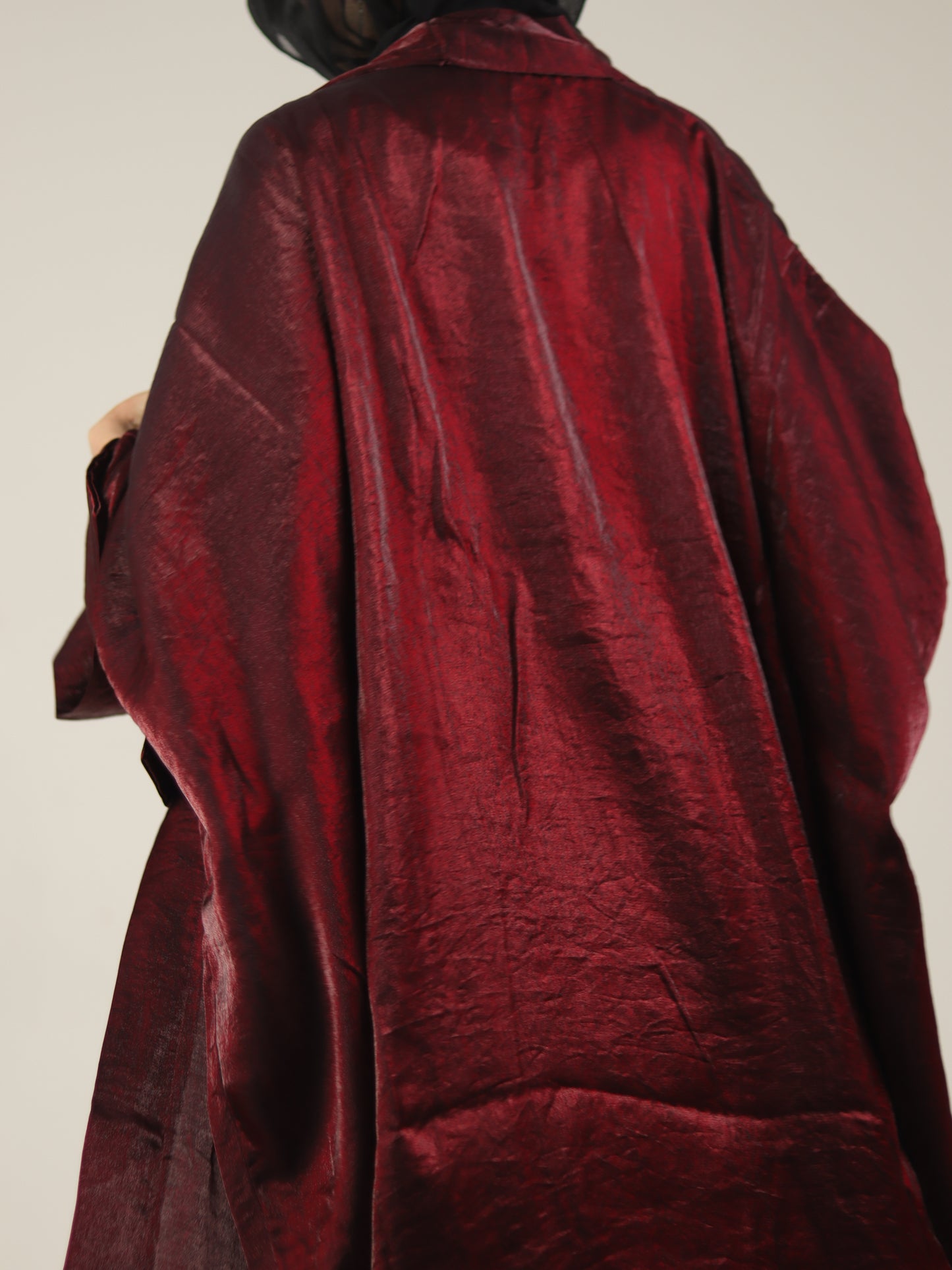 Red Shimmery Abaya