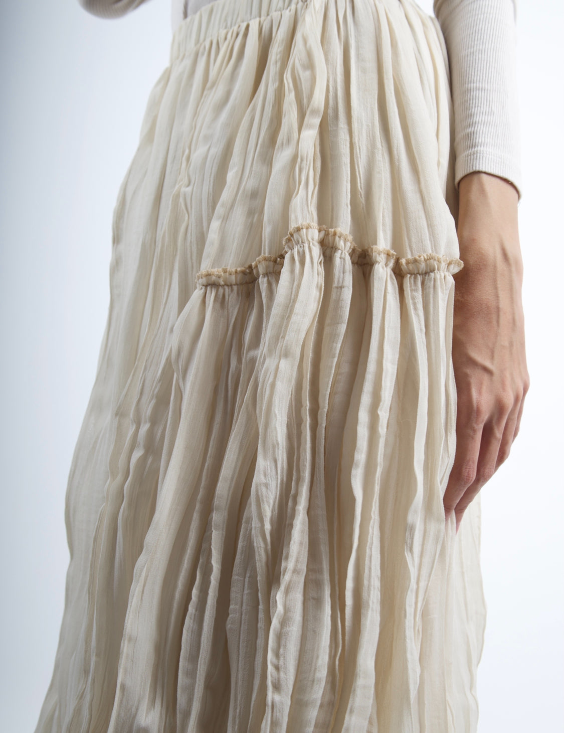 Crushed Chiffon Skirt