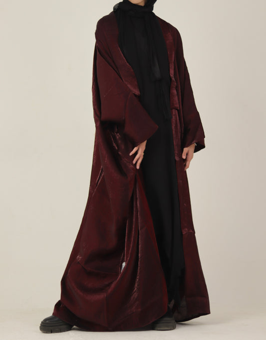 Red Shimmery Abaya