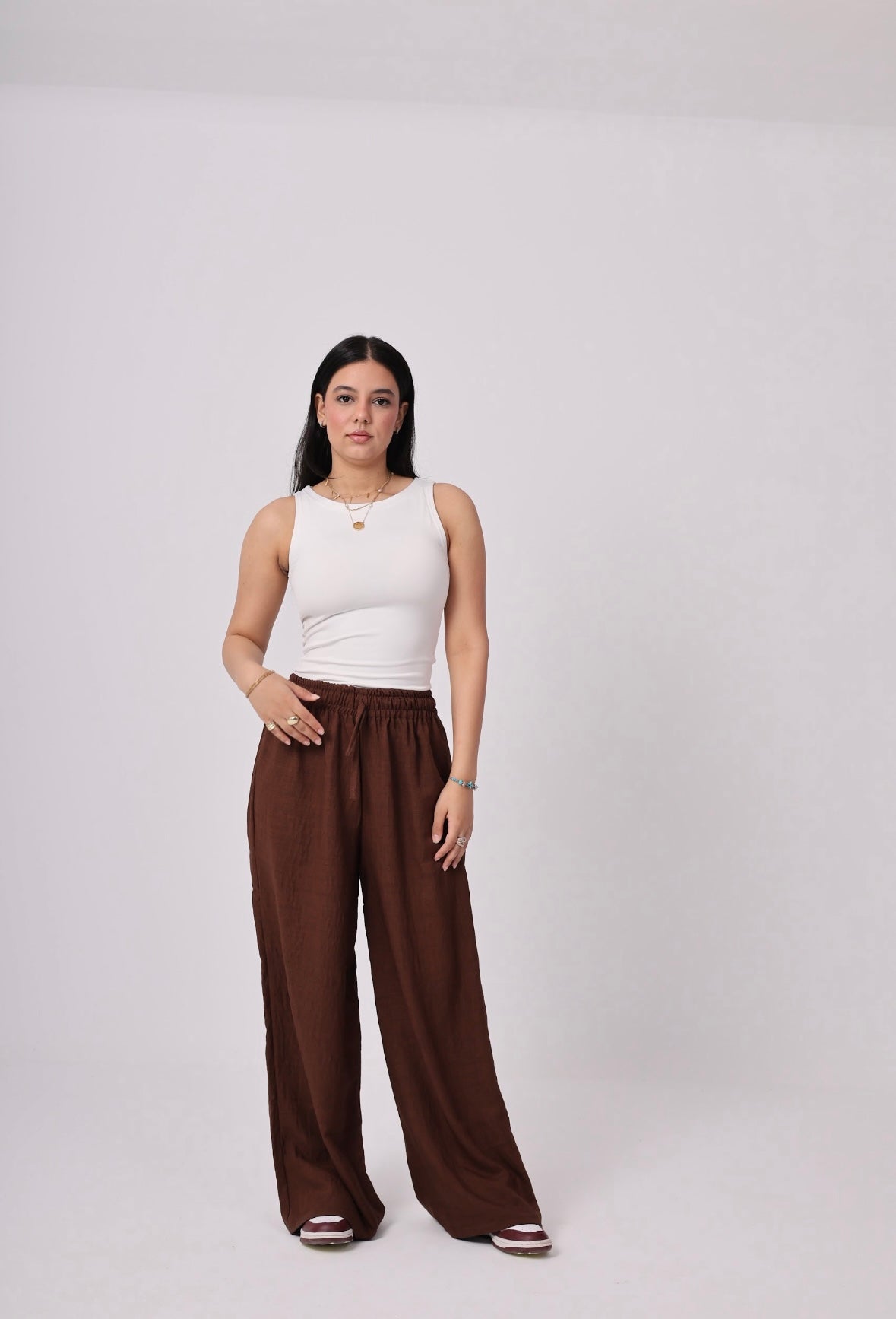 Brown Linen Pants