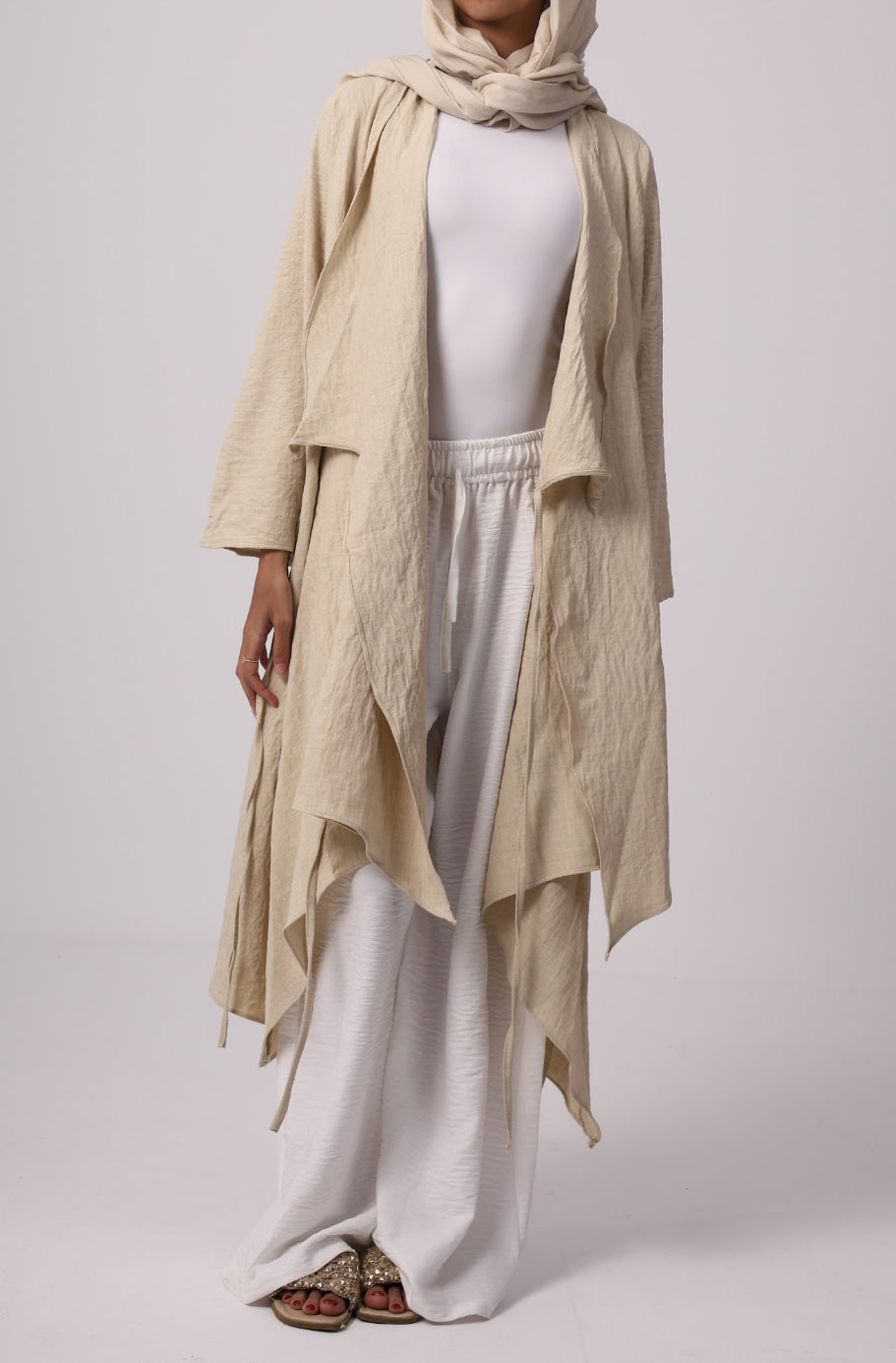 Asymmetrical Blouse - Beige