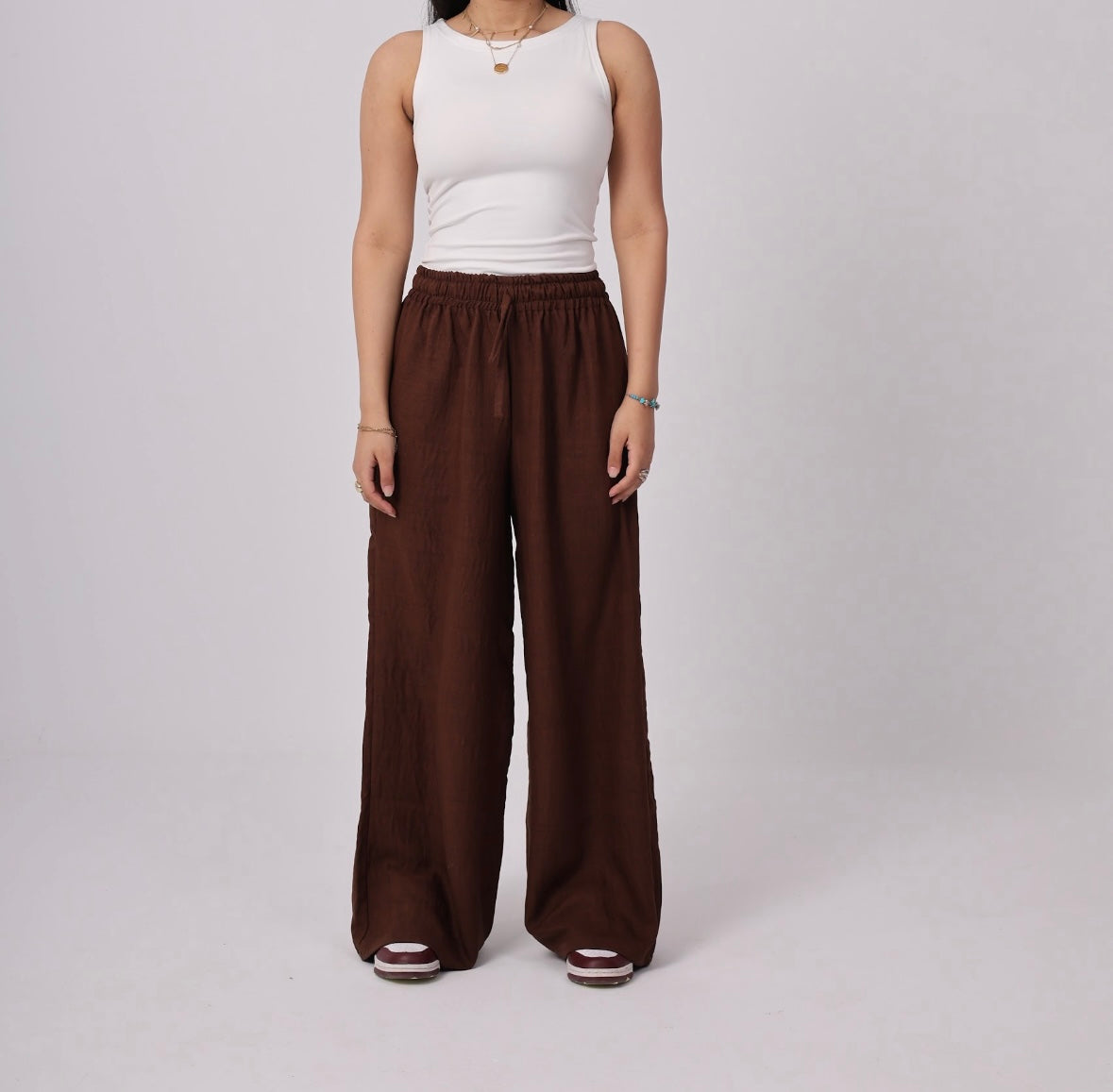 Brown Linen Pants