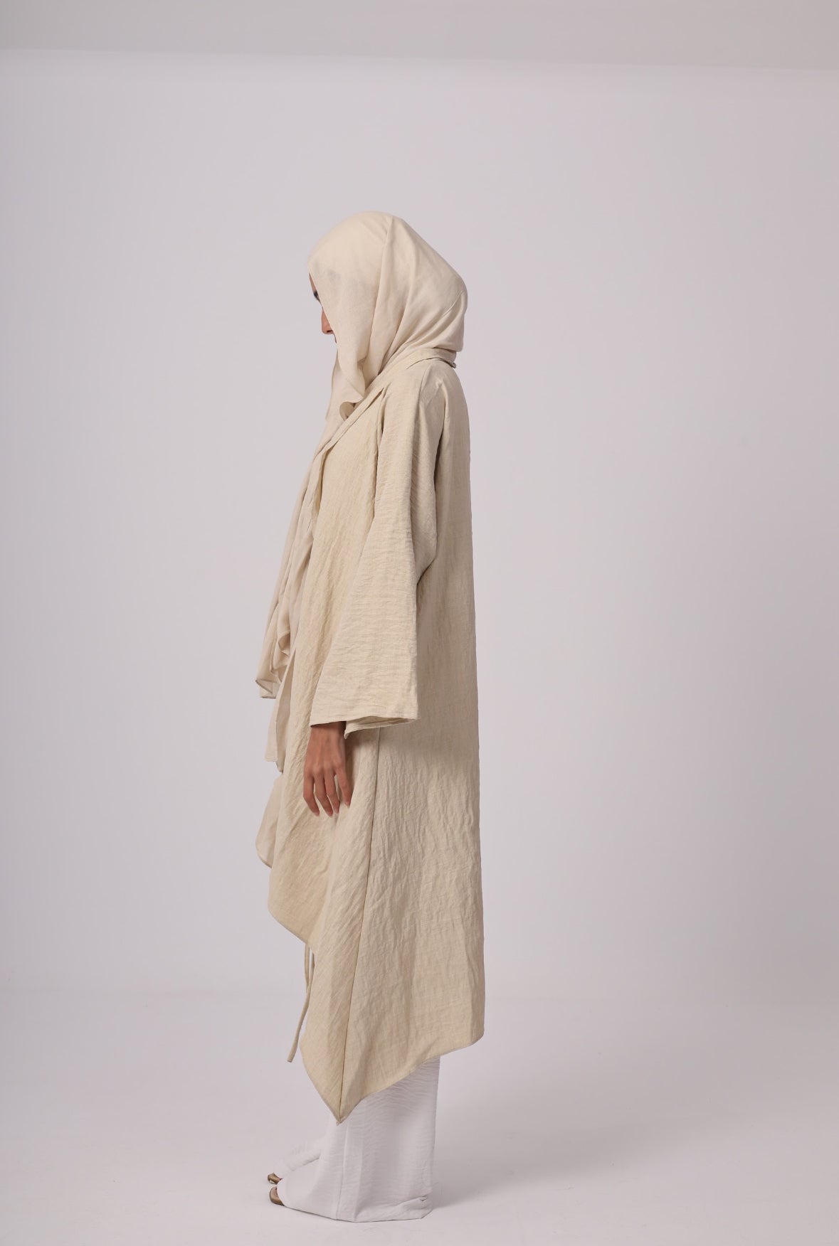 Asymmetrical Blouse - Beige