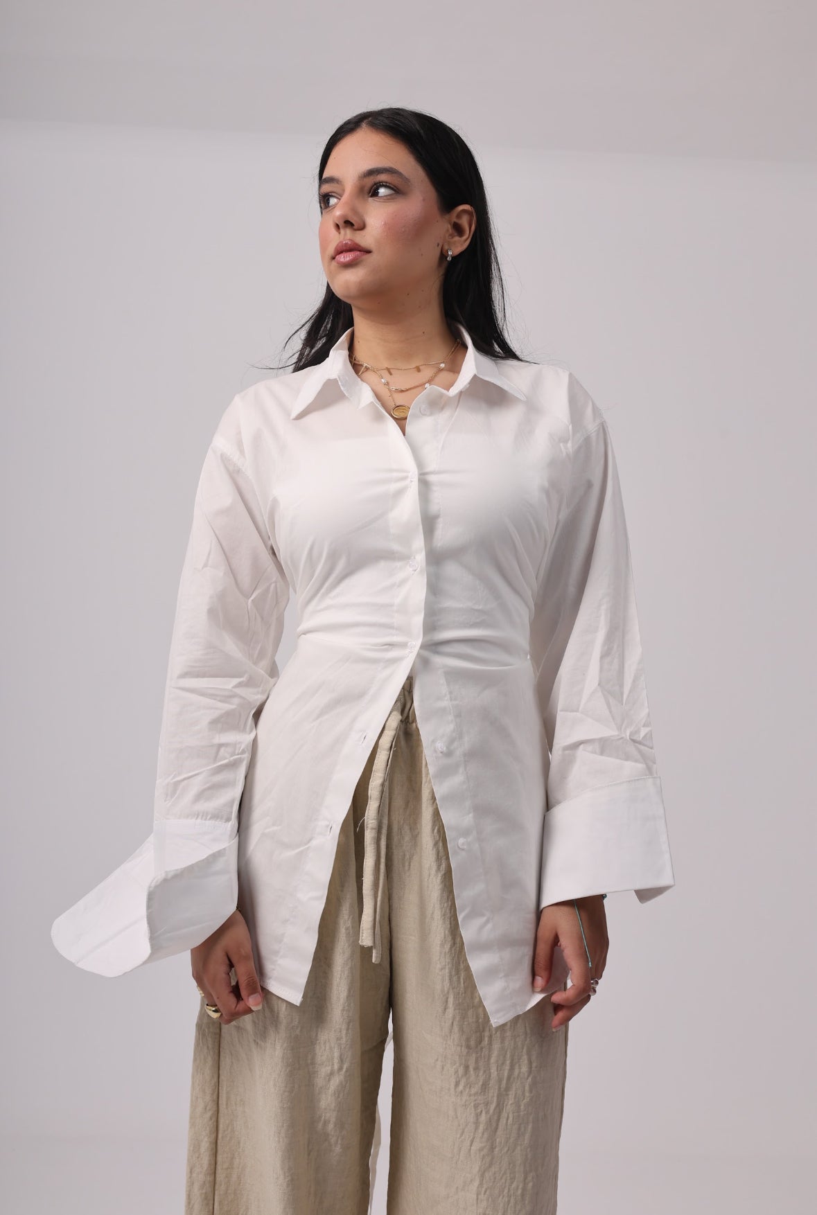 Ribbon Chemise - White