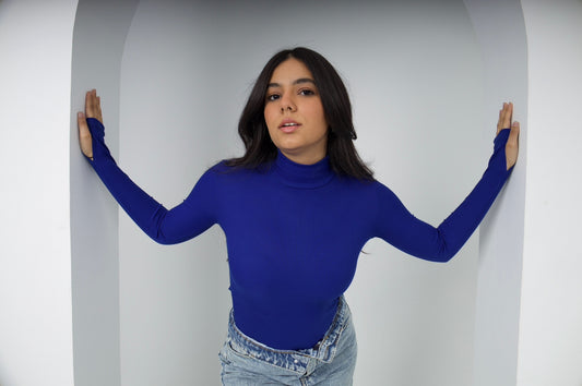 Electric Blue Turtle Neck