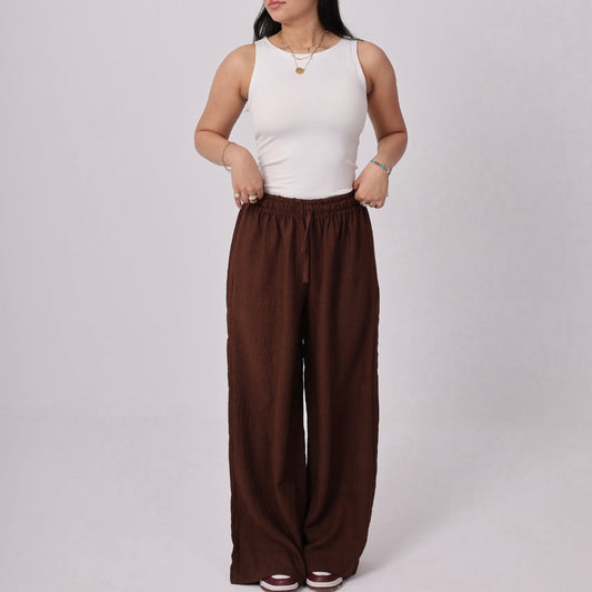 Brown Linen Pants