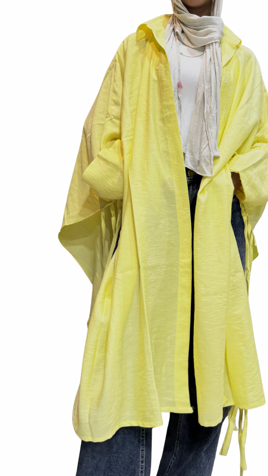 Long Fringes Chemise- Butter Yellow
