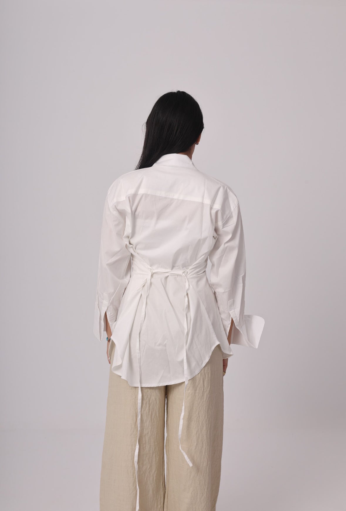 Ribbon Chemise - White