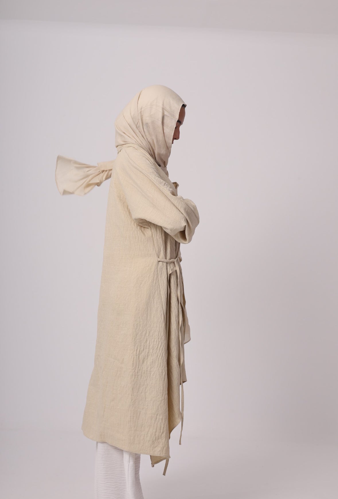 Asymmetrical Blouse - Beige
