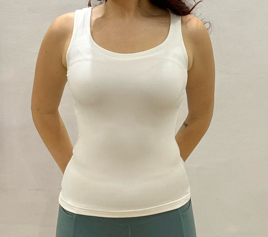 Open Round Neck Sculpt Top