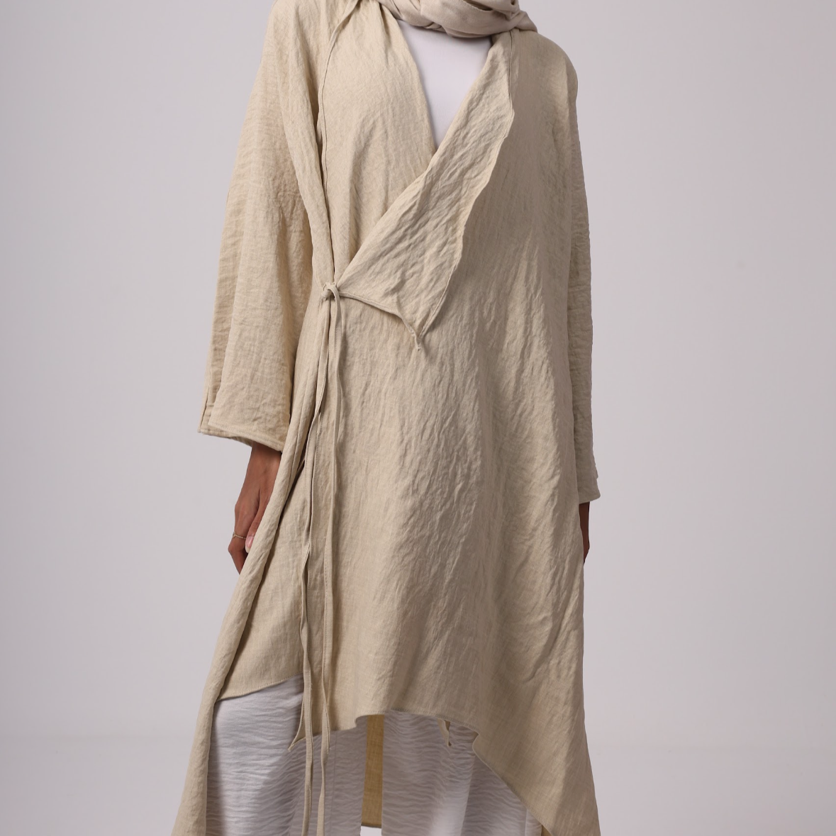 Asymmetrical Blouse - Beige